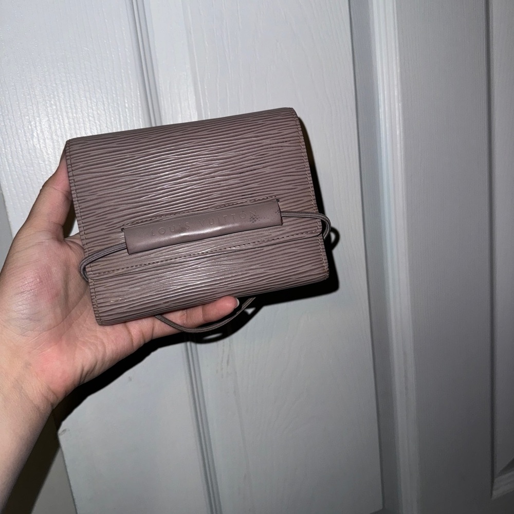 Louis Vuitton Portefeuille tri fold wallet purple Epi leather